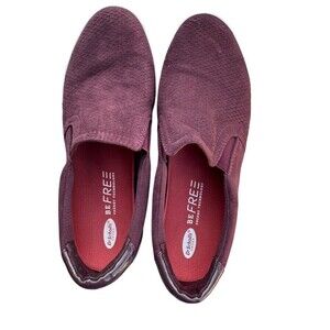 Dr Scholls Madison Burgundy Microsuede Slip On Sneakers Womens 7.5M BeFreeEnergy